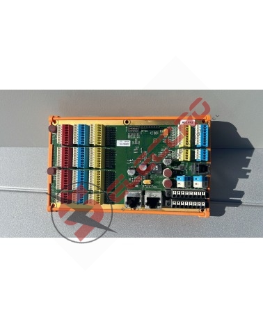 Mühlbauer MB1244 REV. 0 SL-099822 — Carte interface E/S rail DIN orange plaque signalétique