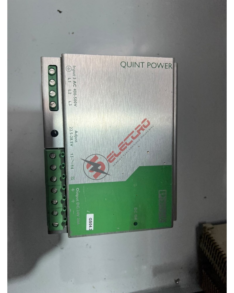 Phoenix Contact QUINT-PS-3x400-500AC/24DC/20 : Alimentation 24V DC 20A Triphasée