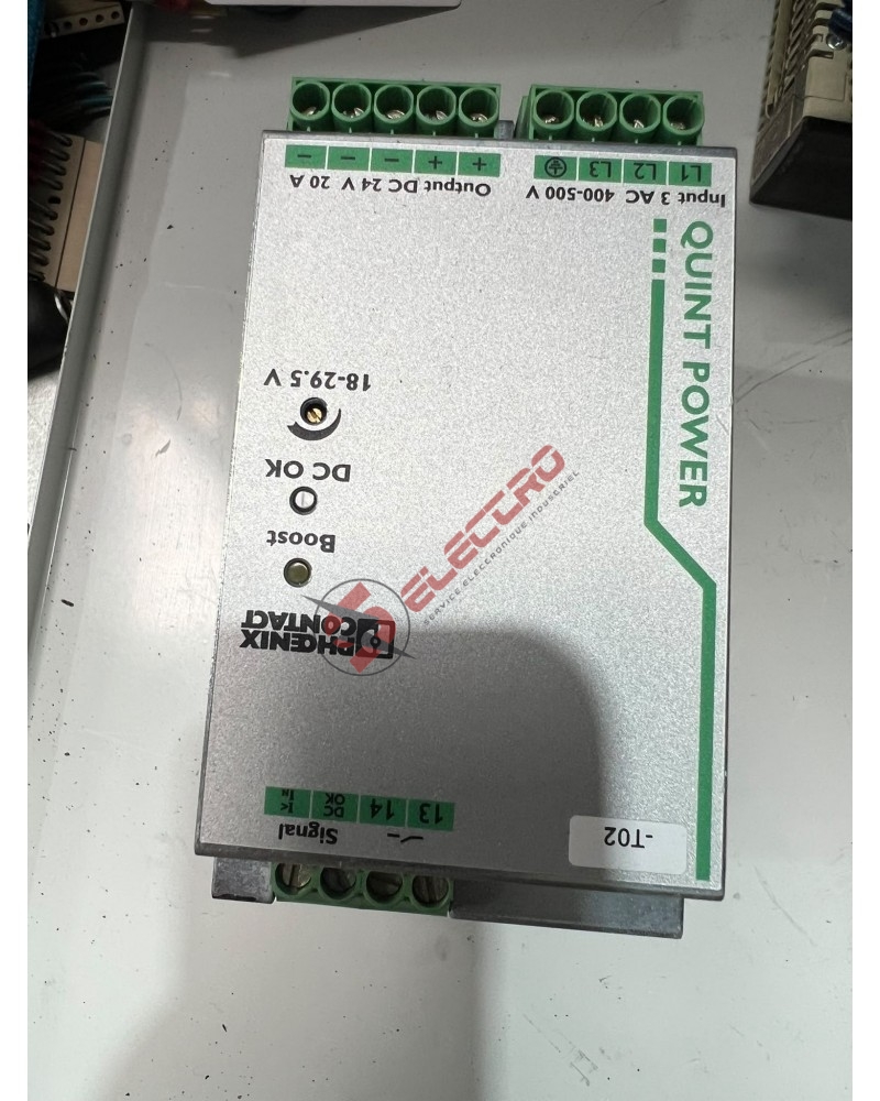 Phoenix Contact QUINT-PS/3AC/24DC/20 : Alimentation 24V DC 20A, Technologie SFB
