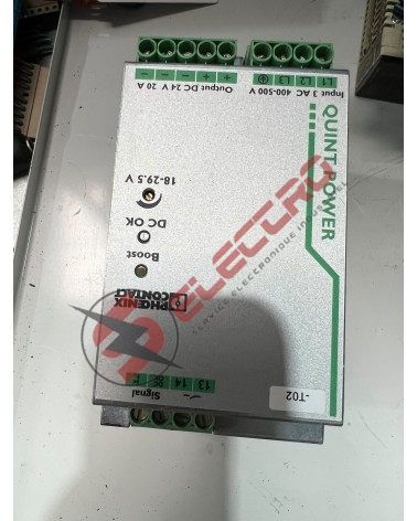 Phoenix Contact QUINT-PS/3AC/24DC/20 : Alimentation 24V DC 20A, Technologie SFB